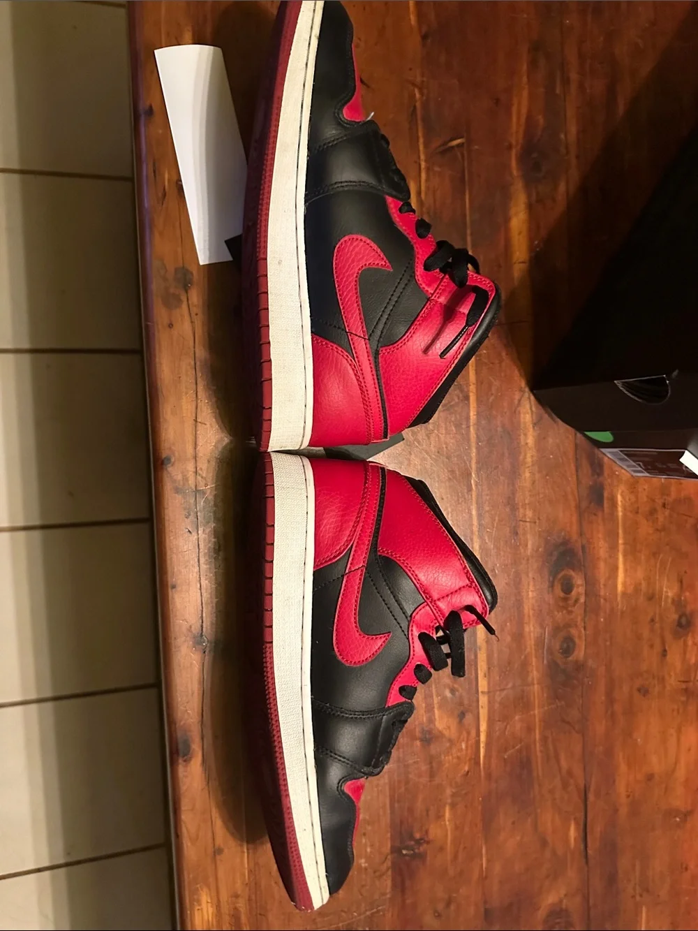 Jordan Air Jordan 1 Mid Black Red Sneakers